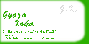 gyozo koka business card